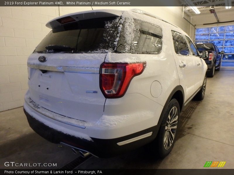 White Platinum / Medium Soft Ceramic 2019 Ford Explorer Platinum 4WD