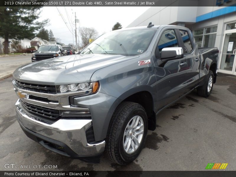 Satin Steel Metallic / Jet Black 2019 Chevrolet Silverado 1500 LT Z71 Double Cab 4WD