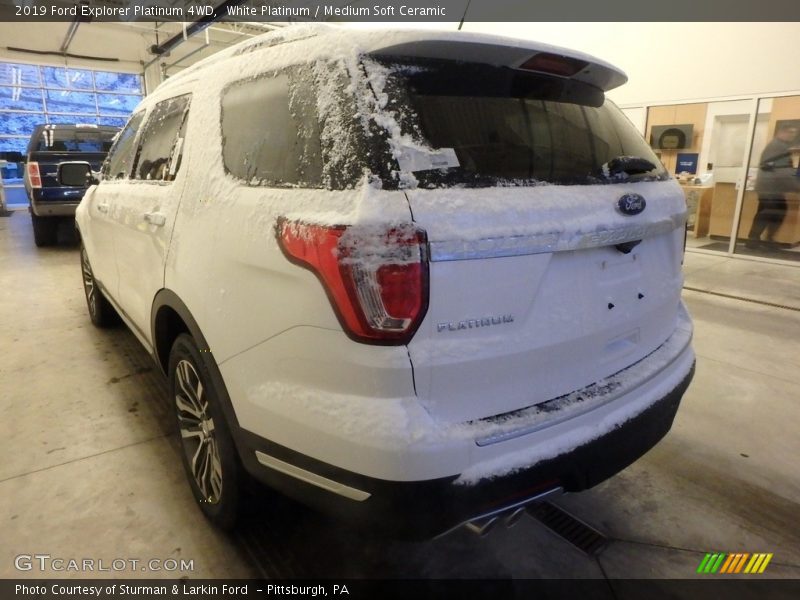 White Platinum / Medium Soft Ceramic 2019 Ford Explorer Platinum 4WD