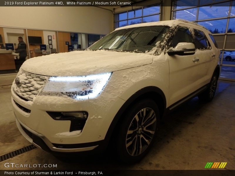 White Platinum / Medium Soft Ceramic 2019 Ford Explorer Platinum 4WD