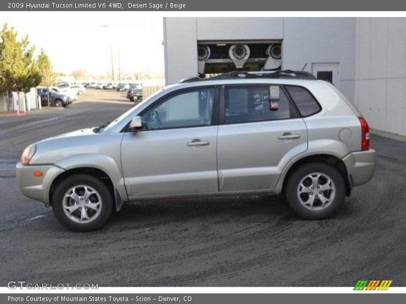 Desert Sage / Beige 2009 Hyundai Tucson Limited V6 4WD