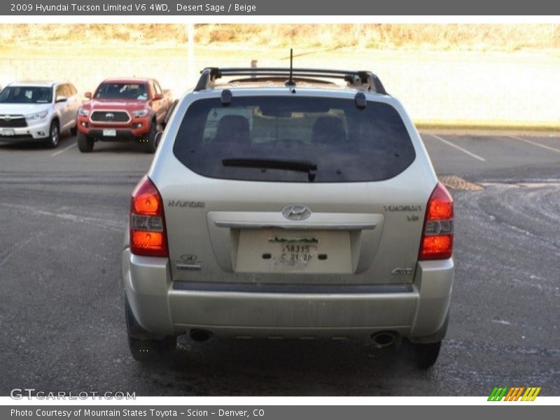 Desert Sage / Beige 2009 Hyundai Tucson Limited V6 4WD