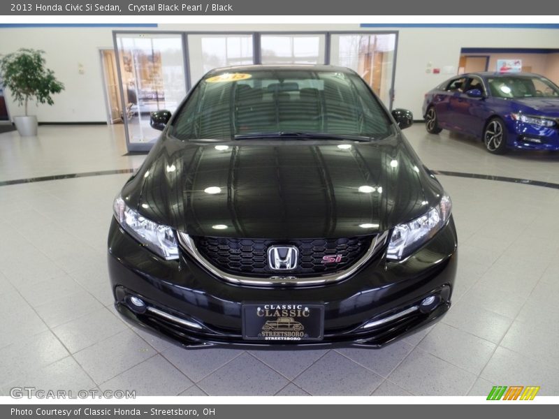 Crystal Black Pearl / Black 2013 Honda Civic Si Sedan