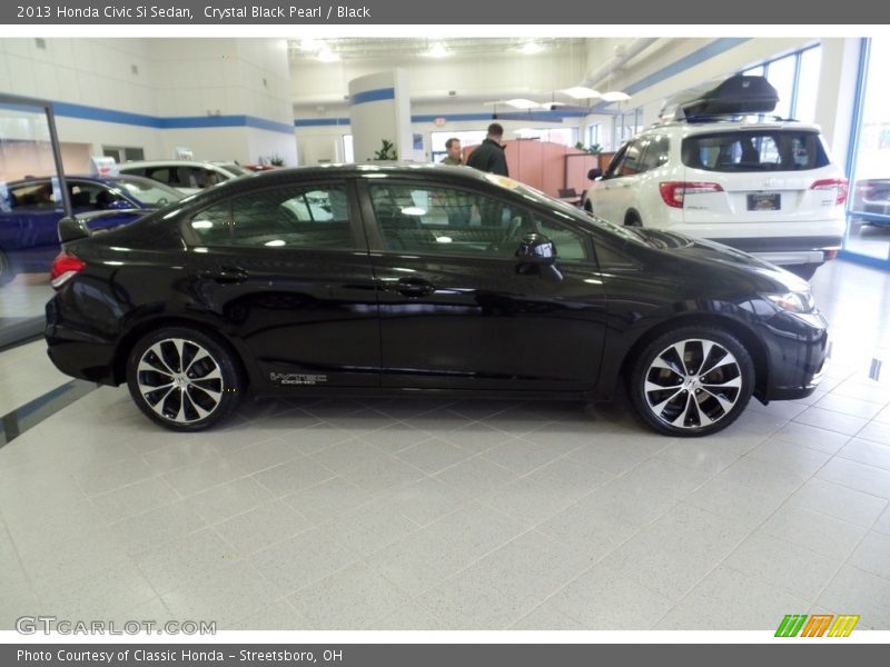 Crystal Black Pearl / Black 2013 Honda Civic Si Sedan