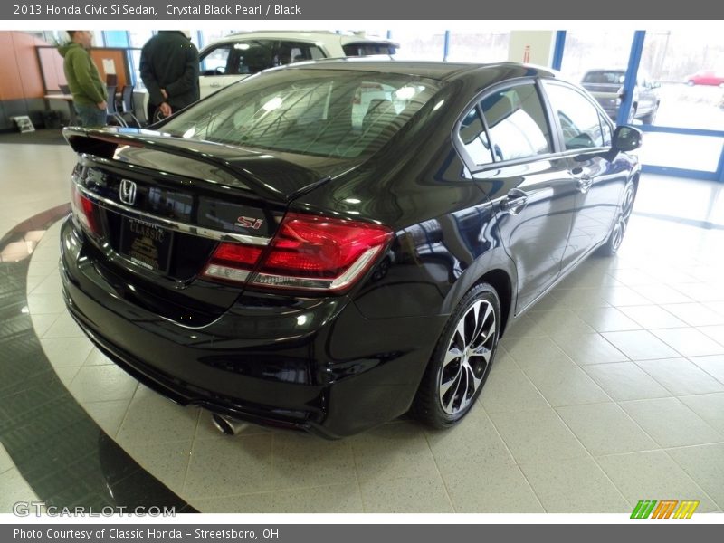Crystal Black Pearl / Black 2013 Honda Civic Si Sedan