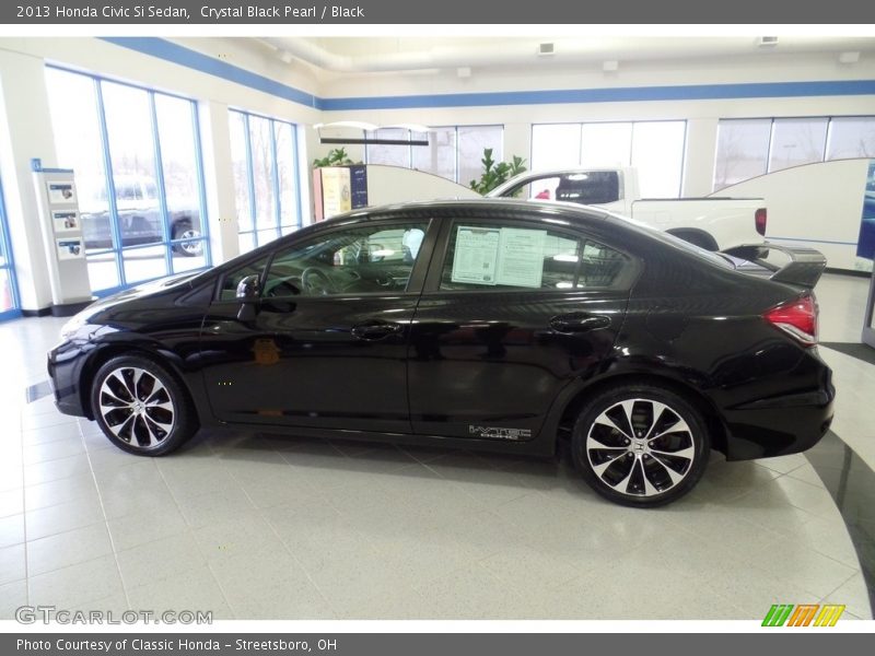 Crystal Black Pearl / Black 2013 Honda Civic Si Sedan