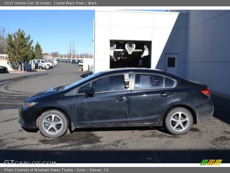 Crystal Black Pearl / Black 2015 Honda Civic SE Sedan