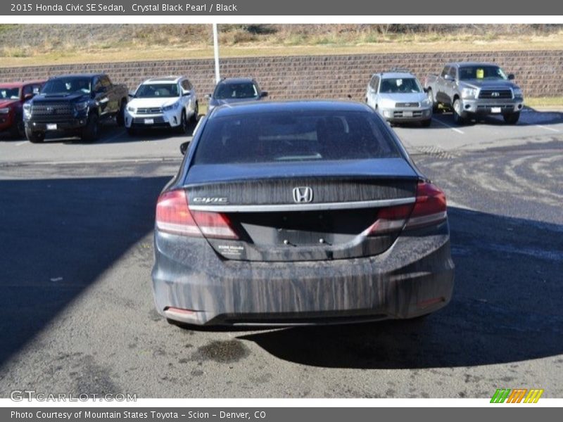 Crystal Black Pearl / Black 2015 Honda Civic SE Sedan