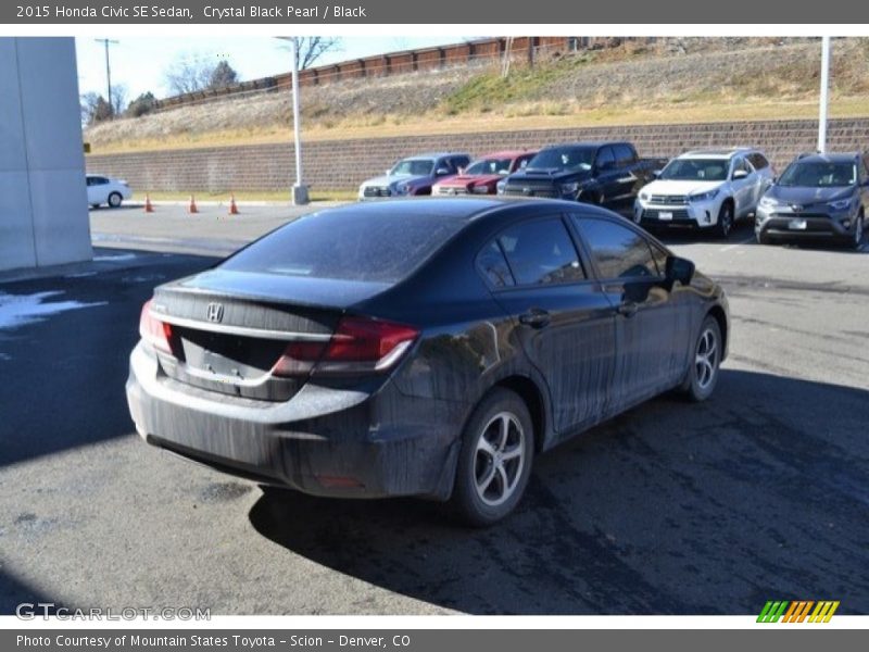 Crystal Black Pearl / Black 2015 Honda Civic SE Sedan