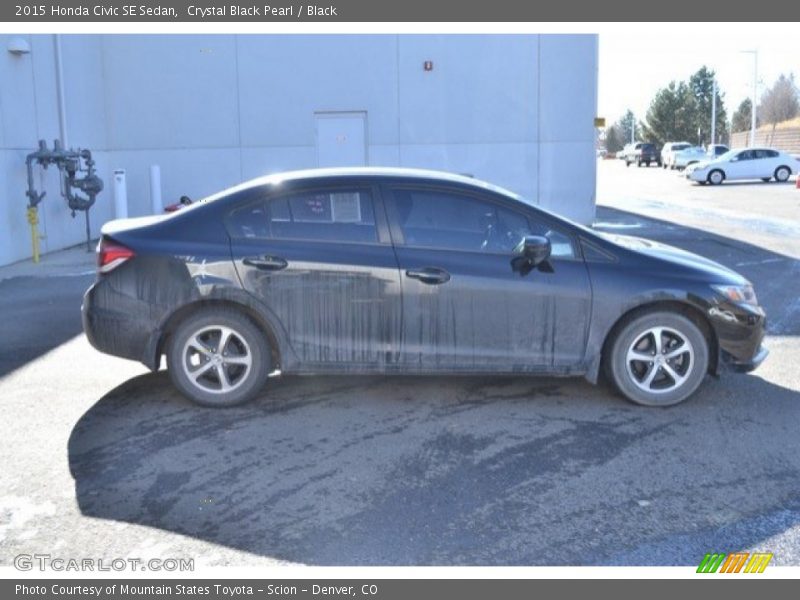 Crystal Black Pearl / Black 2015 Honda Civic SE Sedan