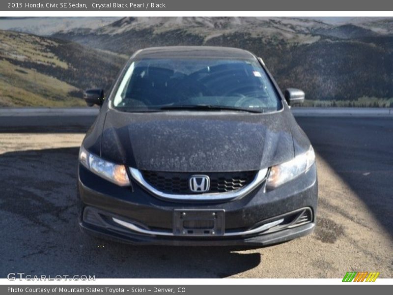 Crystal Black Pearl / Black 2015 Honda Civic SE Sedan