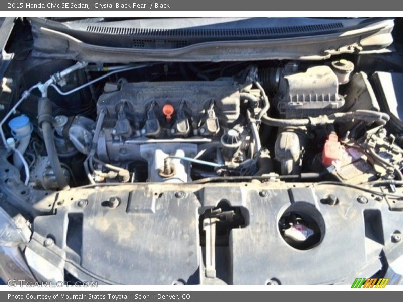 Crystal Black Pearl / Black 2015 Honda Civic SE Sedan
