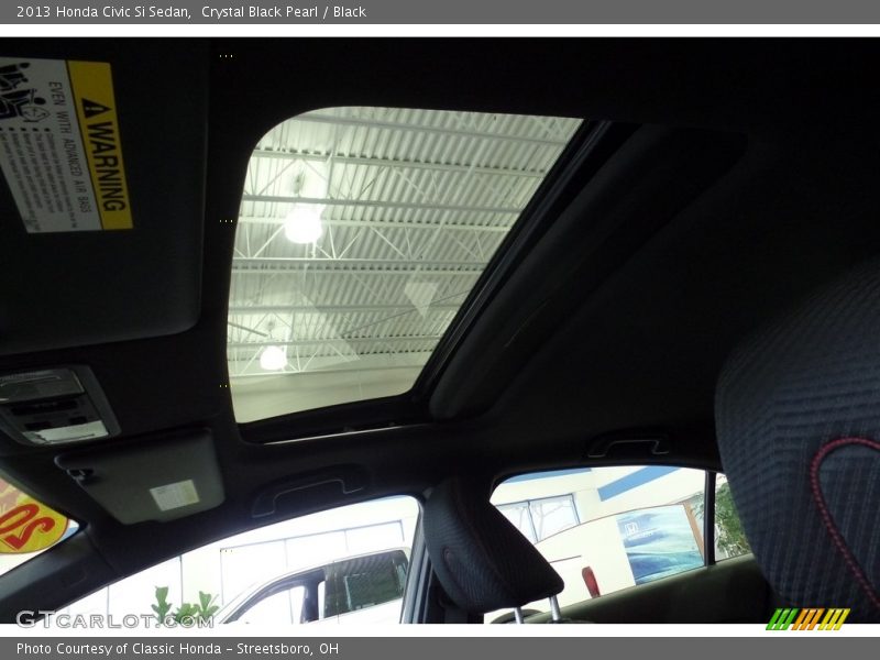 Crystal Black Pearl / Black 2013 Honda Civic Si Sedan