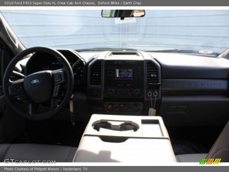 Oxford White / Earth Gray 2019 Ford F450 Super Duty XL Crew Cab 4x4 Chassis