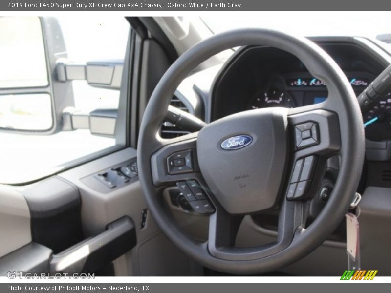 Oxford White / Earth Gray 2019 Ford F450 Super Duty XL Crew Cab 4x4 Chassis