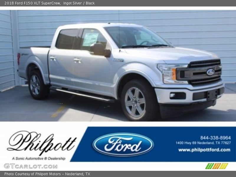 Ingot Silver / Black 2018 Ford F150 XLT SuperCrew