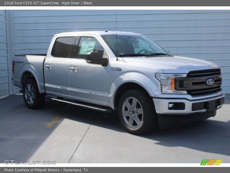 Ingot Silver / Black 2018 Ford F150 XLT SuperCrew