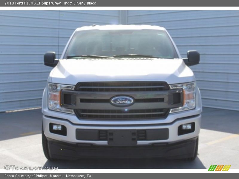 Ingot Silver / Black 2018 Ford F150 XLT SuperCrew
