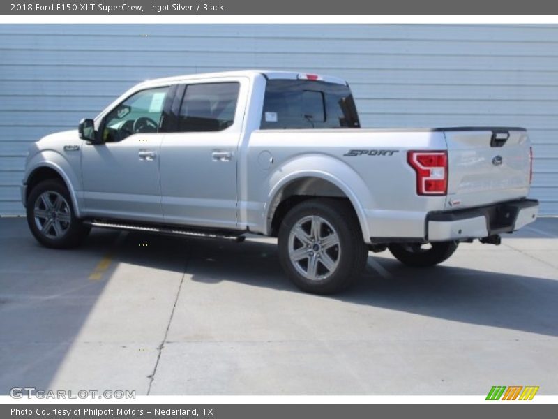 Ingot Silver / Black 2018 Ford F150 XLT SuperCrew