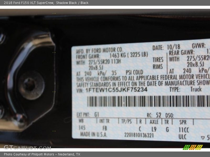 Shadow Black / Black 2018 Ford F150 XLT SuperCrew