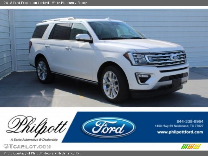 White Platinum / Ebony 2018 Ford Expedition Limited