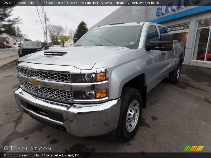 Silver Ice Metallic / Dark Ash/Jet Black 2019 Chevrolet Silverado 3500HD Work Truck Crew Cab 4x4