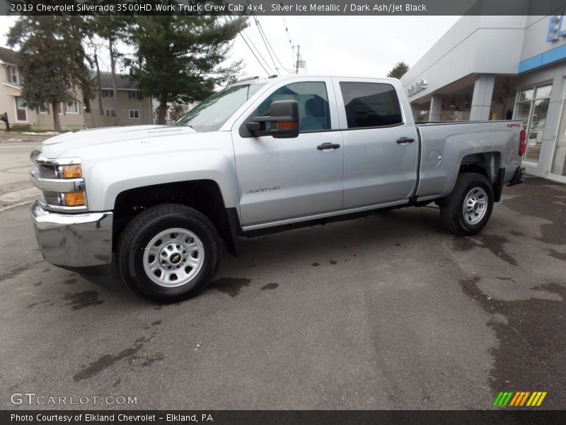 Silver Ice Metallic / Dark Ash/Jet Black 2019 Chevrolet Silverado 3500HD Work Truck Crew Cab 4x4