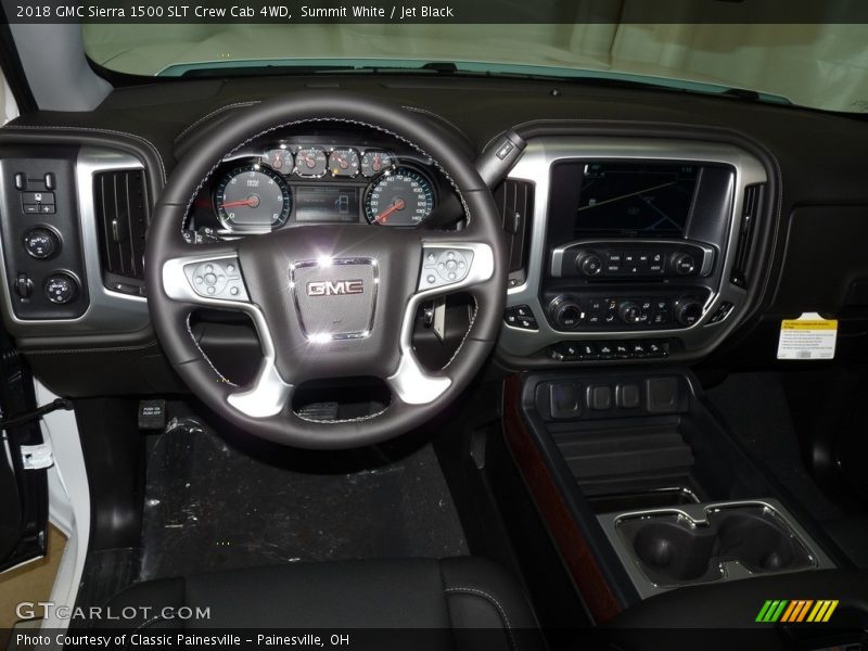 Summit White / Jet Black 2018 GMC Sierra 1500 SLT Crew Cab 4WD