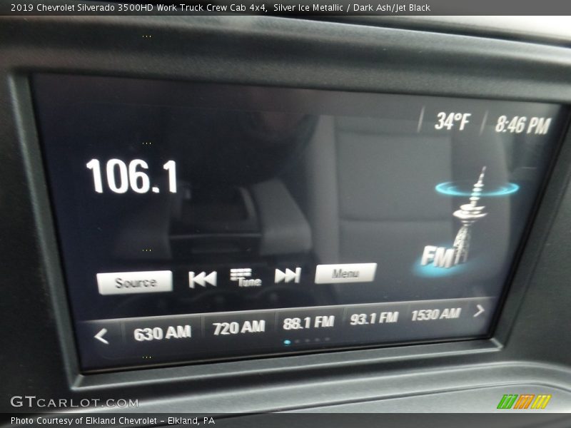 Silver Ice Metallic / Dark Ash/Jet Black 2019 Chevrolet Silverado 3500HD Work Truck Crew Cab 4x4