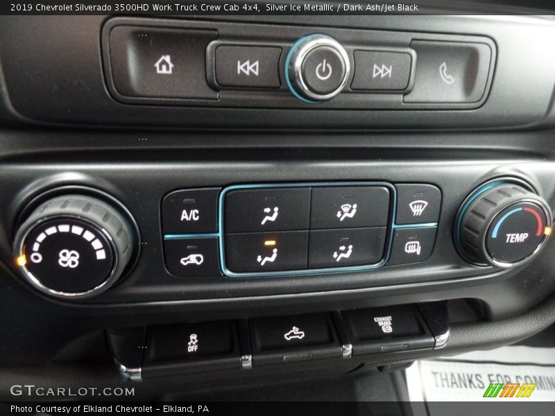 Silver Ice Metallic / Dark Ash/Jet Black 2019 Chevrolet Silverado 3500HD Work Truck Crew Cab 4x4