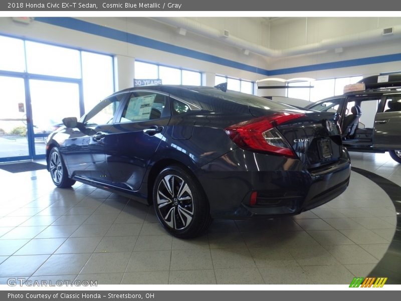 Cosmic Blue Metallic / Gray 2018 Honda Civic EX-T Sedan