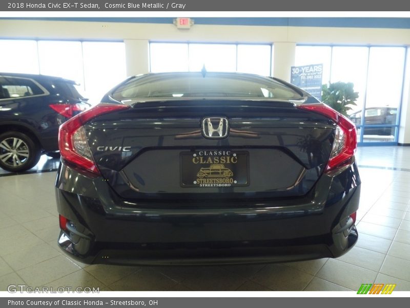 Cosmic Blue Metallic / Gray 2018 Honda Civic EX-T Sedan