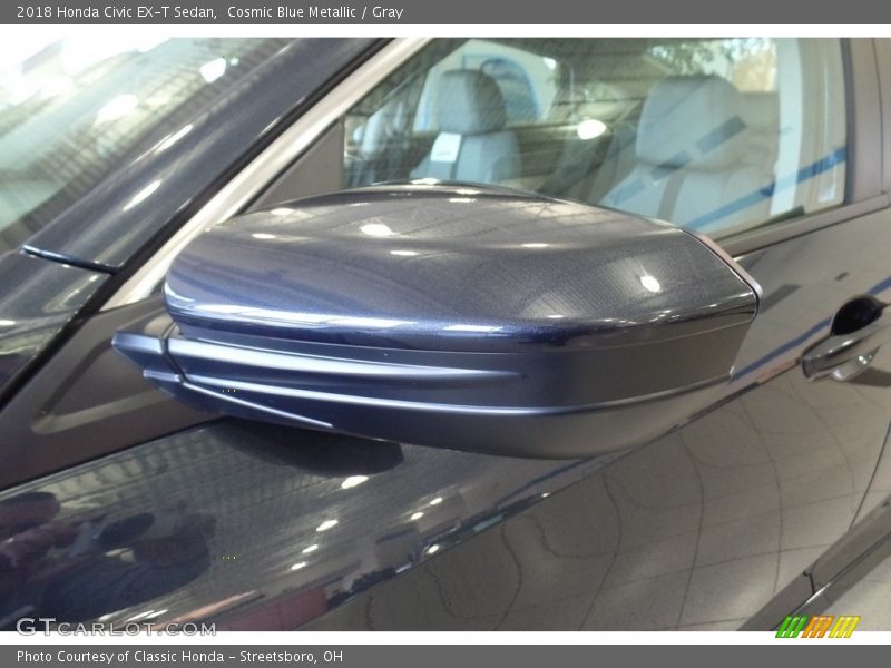 Cosmic Blue Metallic / Gray 2018 Honda Civic EX-T Sedan