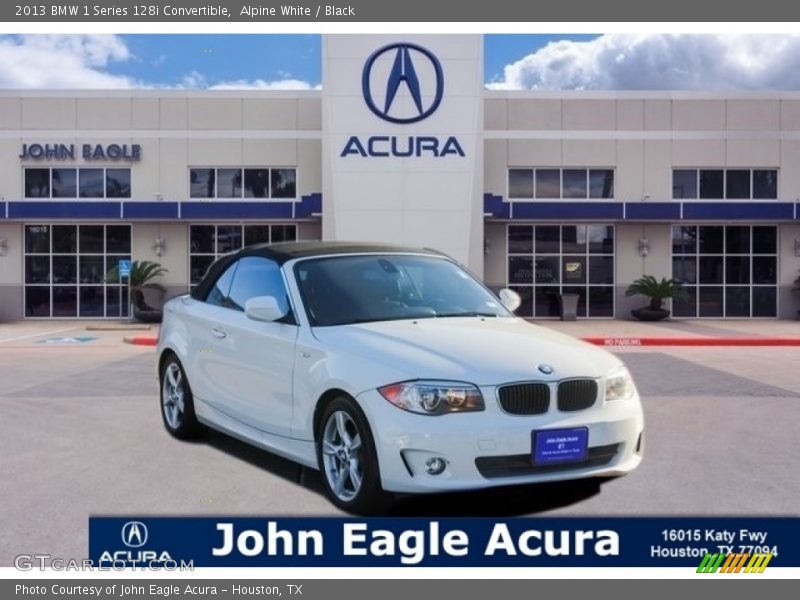 Alpine White / Black 2013 BMW 1 Series 128i Convertible