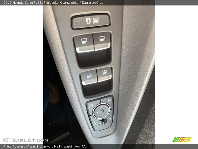 Quartz White / Espresso/Gray 2019 Hyundai Santa Fe SEL Plus AWD