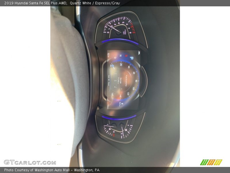 Quartz White / Espresso/Gray 2019 Hyundai Santa Fe SEL Plus AWD