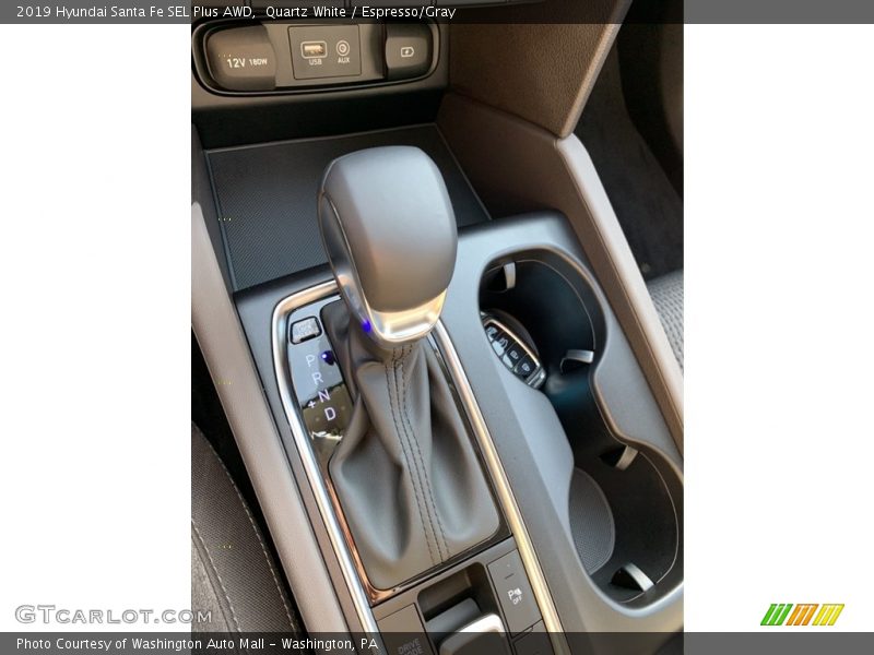 Quartz White / Espresso/Gray 2019 Hyundai Santa Fe SEL Plus AWD