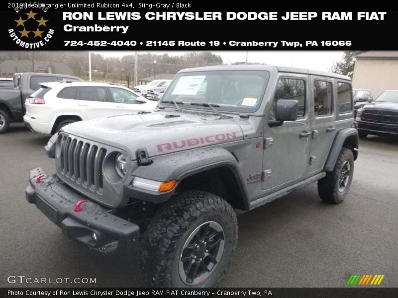 Sting-Gray / Black 2019 Jeep Wrangler Unlimited Rubicon 4x4