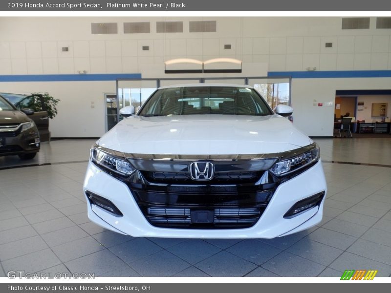 Platinum White Pearl / Black 2019 Honda Accord Sport Sedan