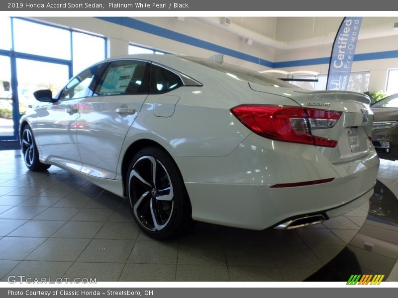 Platinum White Pearl / Black 2019 Honda Accord Sport Sedan