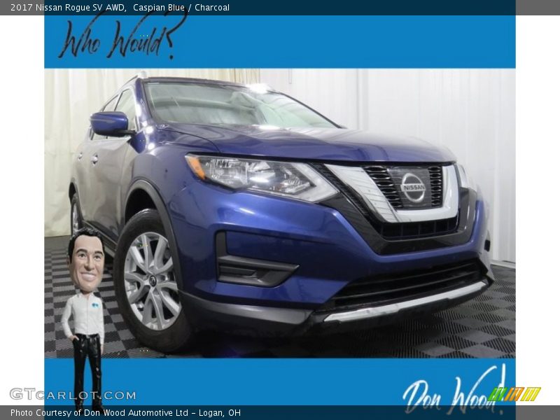 Caspian Blue / Charcoal 2017 Nissan Rogue SV AWD