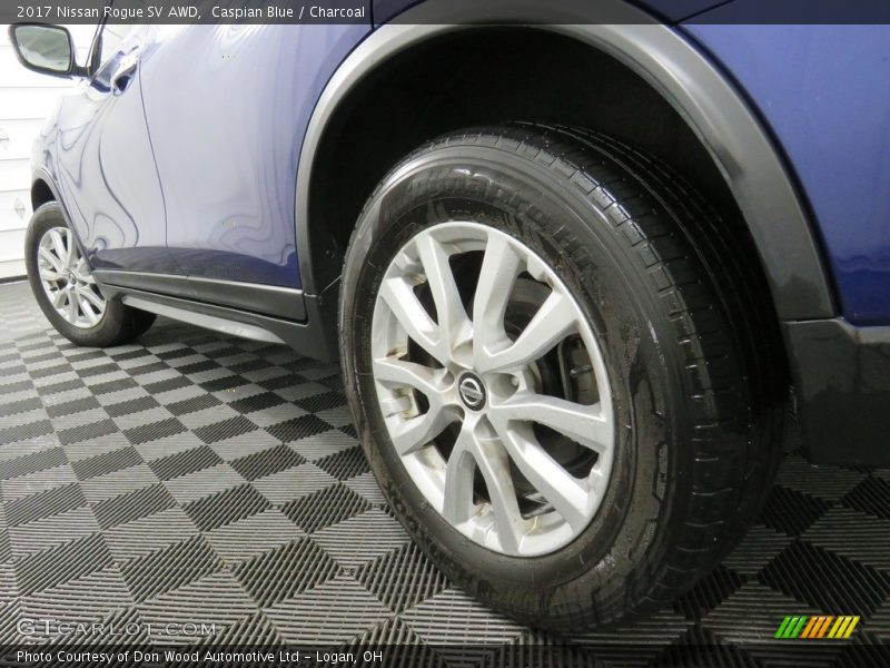 Caspian Blue / Charcoal 2017 Nissan Rogue SV AWD