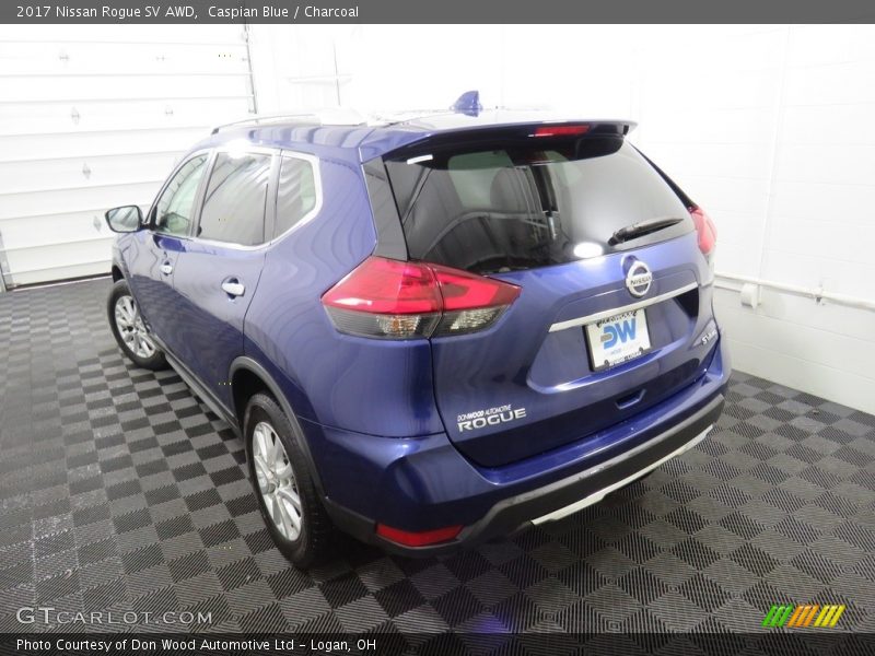 Caspian Blue / Charcoal 2017 Nissan Rogue SV AWD