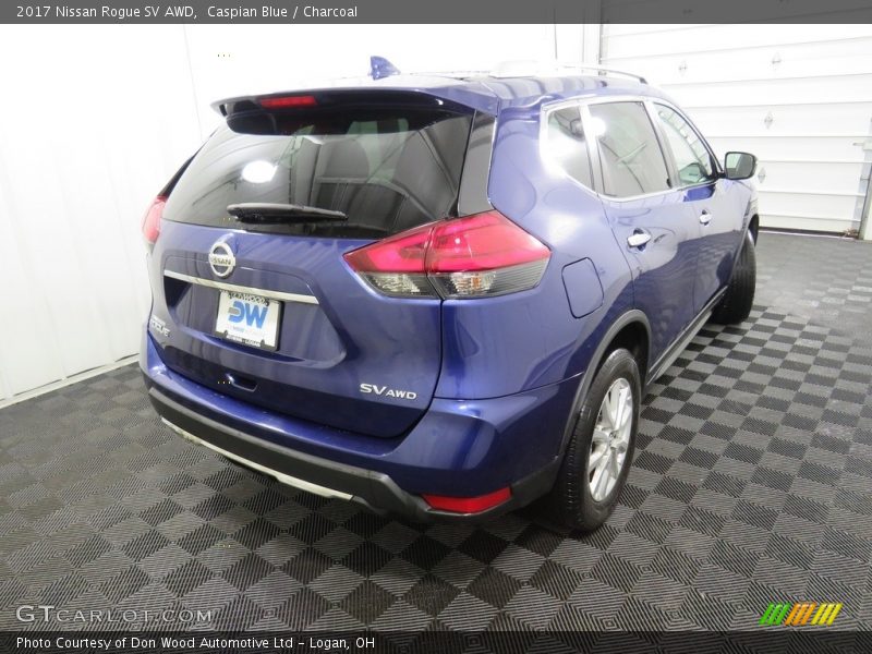 Caspian Blue / Charcoal 2017 Nissan Rogue SV AWD