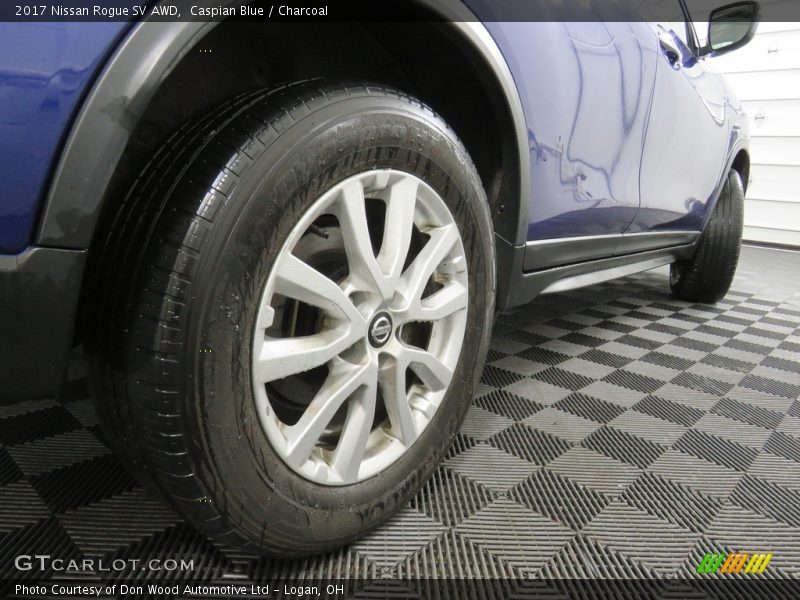 Caspian Blue / Charcoal 2017 Nissan Rogue SV AWD