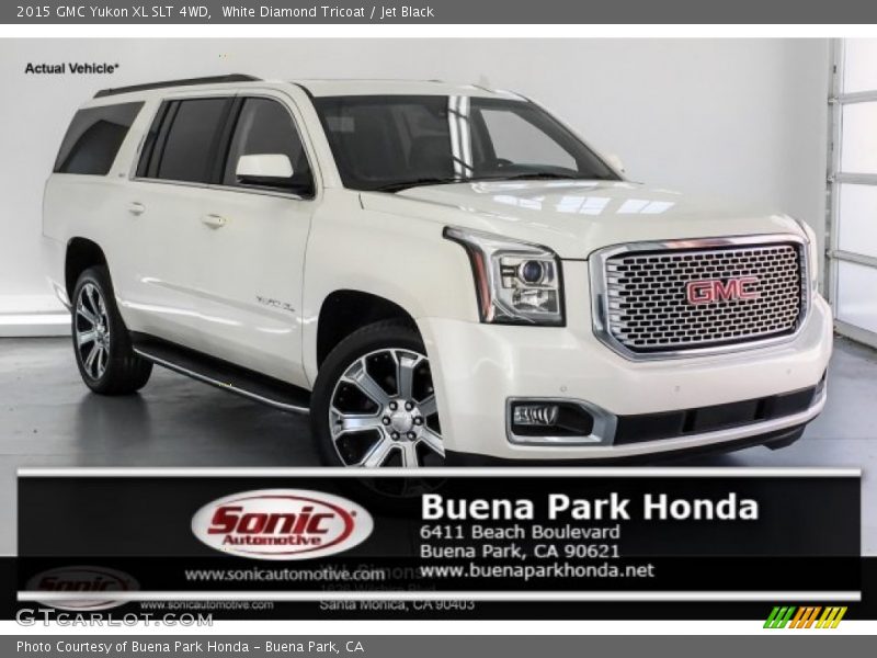 White Diamond Tricoat / Jet Black 2015 GMC Yukon XL SLT 4WD