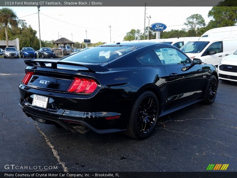 Shadow Black / Ebony 2019 Ford Mustang GT Fastback