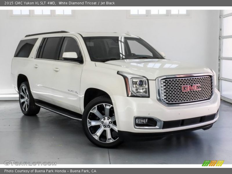 White Diamond Tricoat / Jet Black 2015 GMC Yukon XL SLT 4WD