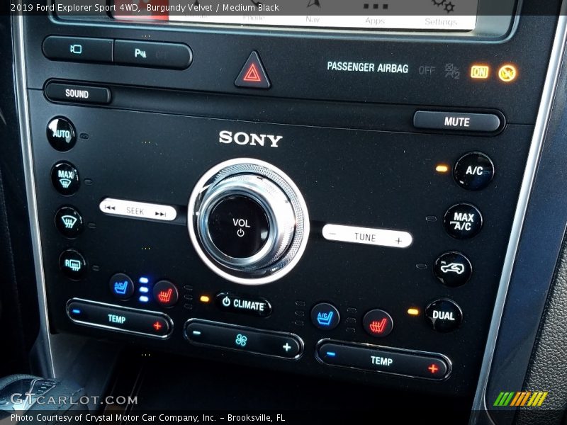 Controls of 2019 Explorer Sport 4WD