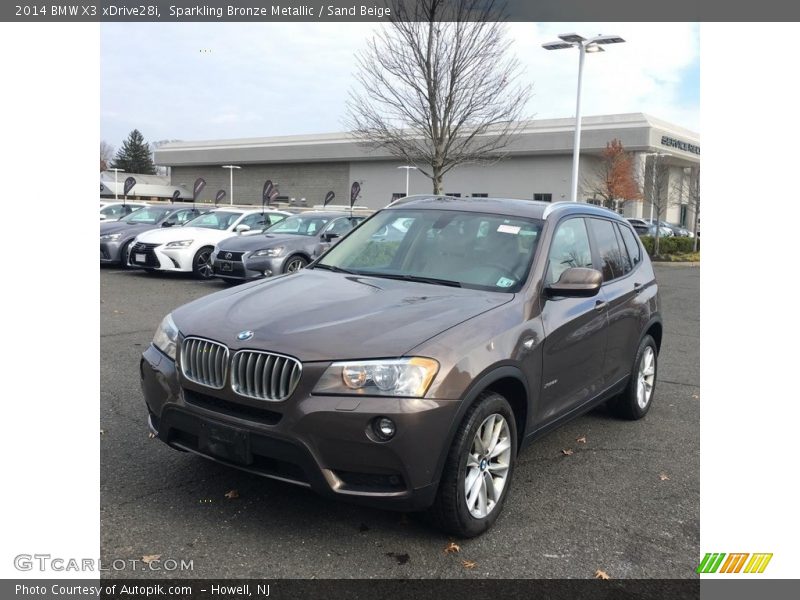 Sparkling Bronze Metallic / Sand Beige 2014 BMW X3 xDrive28i